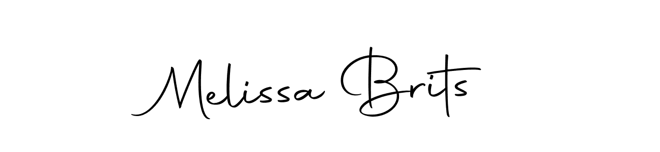 Make a beautiful signature design for name Melissa Brits. With this signature (Autography-DOLnW) style, you can create a handwritten signature for free. Melissa Brits signature style 10 images and pictures png