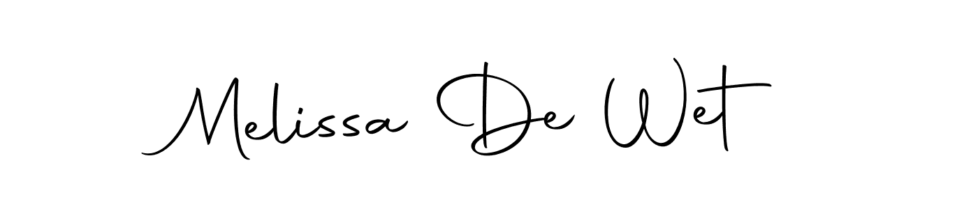 You can use this online signature creator to create a handwritten signature for the name Melissa De Wet. This is the best online autograph maker. Melissa De Wet signature style 10 images and pictures png