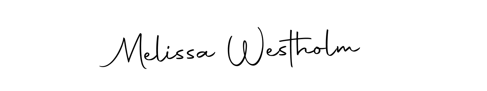 Design your own signature with our free online signature maker. With this signature software, you can create a handwritten (Autography-DOLnW) signature for name Melissa Westholm. Melissa Westholm signature style 10 images and pictures png