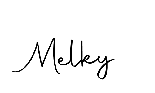 The best way (Autography-DOLnW) to make a short signature is to pick only two or three words in your name. The name Melky include a total of six letters. For converting this name. Melky signature style 10 images and pictures png