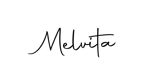 if you are searching for the best signature style for your name Melvita. so please give up your signature search. here we have designed multiple signature styles  using Autography-DOLnW. Melvita signature style 10 images and pictures png