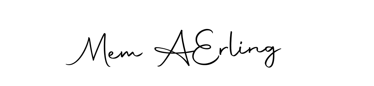 This is the best signature style for the Mem A  Erling name. Also you like these signature font (Autography-DOLnW). Mix name signature. Mem A  Erling signature style 10 images and pictures png