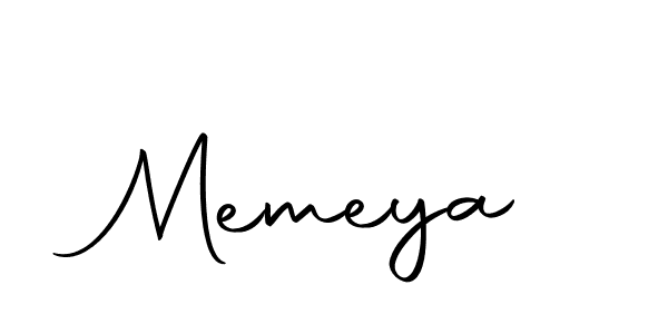 Design your own signature with our free online signature maker. With this signature software, you can create a handwritten (Autography-DOLnW) signature for name Memeya. Memeya signature style 10 images and pictures png