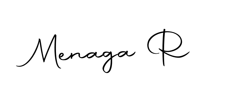 Make a beautiful signature design for name Menaga R. With this signature (Autography-DOLnW) style, you can create a handwritten signature for free. Menaga R signature style 10 images and pictures png