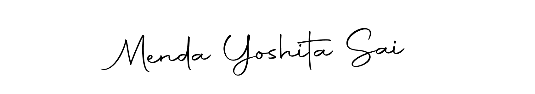 Menda Yoshita Sai stylish signature style. Best Handwritten Sign (Autography-DOLnW) for my name. Handwritten Signature Collection Ideas for my name Menda Yoshita Sai. Menda Yoshita Sai signature style 10 images and pictures png