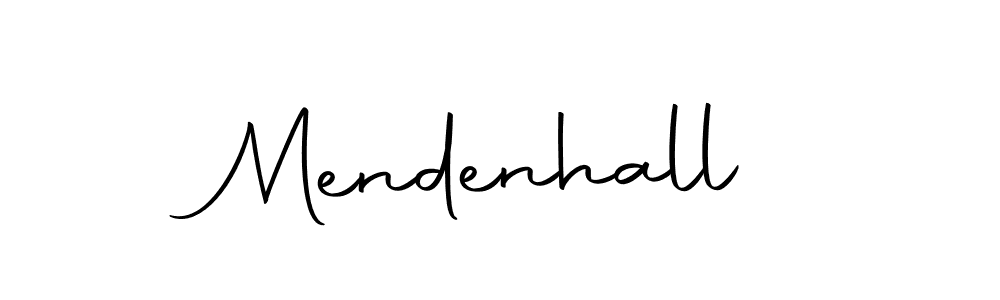 Create a beautiful signature design for name Mendenhall. With this signature (Autography-DOLnW) fonts, you can make a handwritten signature for free. Mendenhall signature style 10 images and pictures png