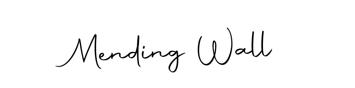 This is the best signature style for the Mending Wall name. Also you like these signature font (Autography-DOLnW). Mix name signature. Mending Wall signature style 10 images and pictures png