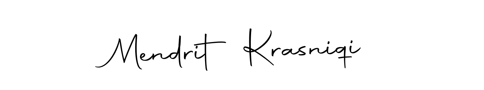 Design your own signature with our free online signature maker. With this signature software, you can create a handwritten (Autography-DOLnW) signature for name Mendrit Krasniqi. Mendrit Krasniqi signature style 10 images and pictures png