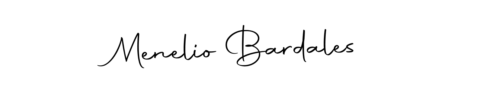 Design your own signature with our free online signature maker. With this signature software, you can create a handwritten (Autography-DOLnW) signature for name Menelio Bardales. Menelio Bardales signature style 10 images and pictures png