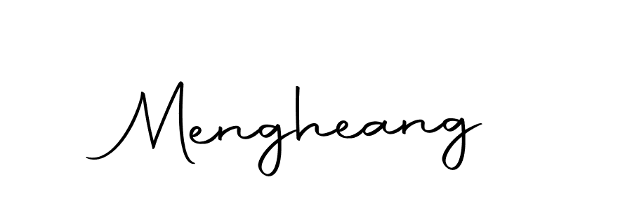 Make a beautiful signature design for name Mengheang. With this signature (Autography-DOLnW) style, you can create a handwritten signature for free. Mengheang signature style 10 images and pictures png