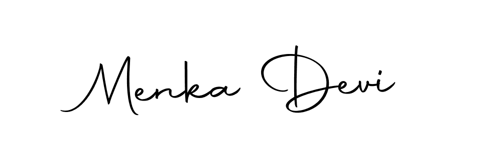 How to make Menka Devi name signature. Use Autography-DOLnW style for creating short signs online. This is the latest handwritten sign. Menka Devi signature style 10 images and pictures png