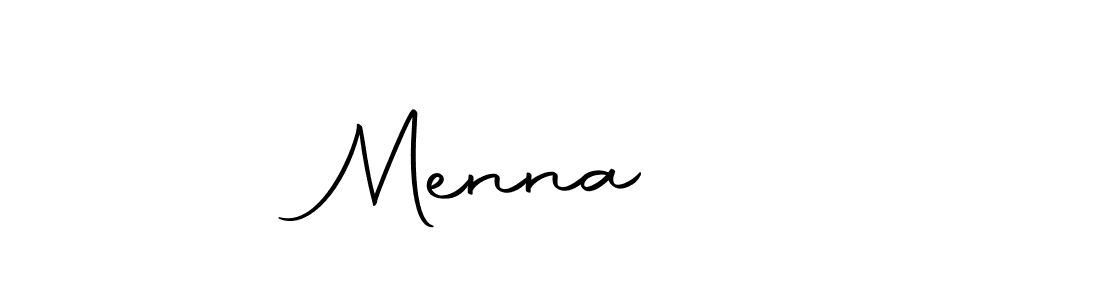 Create a beautiful signature design for name Mennaمنة. With this signature (Autography-DOLnW) fonts, you can make a handwritten signature for free. Mennaمنة signature style 10 images and pictures png