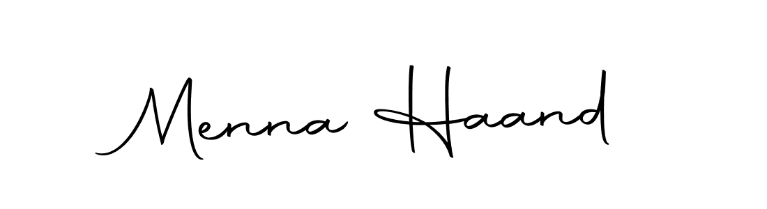 How to make Menna Haand signature? Autography-DOLnW is a professional autograph style. Create handwritten signature for Menna Haand name. Menna Haand signature style 10 images and pictures png