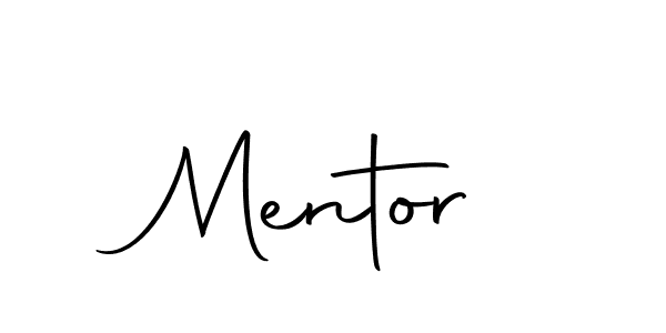 Design your own signature with our free online signature maker. With this signature software, you can create a handwritten (Autography-DOLnW) signature for name Mentor. Mentor signature style 10 images and pictures png