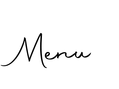 Make a beautiful signature design for name Menu. With this signature (Autography-DOLnW) style, you can create a handwritten signature for free. Menu signature style 10 images and pictures png