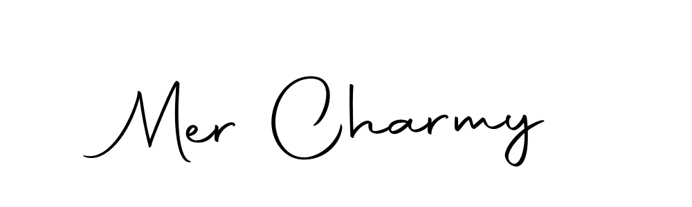 Create a beautiful signature design for name Mer Charmy. With this signature (Autography-DOLnW) fonts, you can make a handwritten signature for free. Mer Charmy signature style 10 images and pictures png