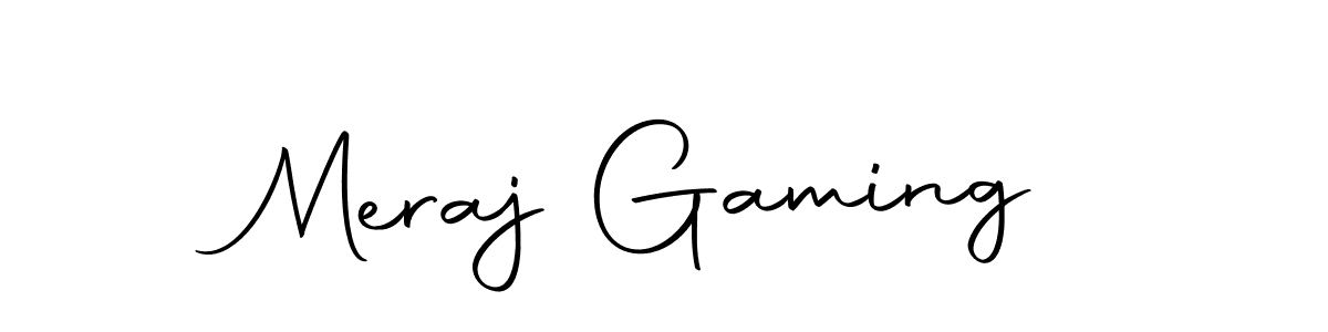 Design your own signature with our free online signature maker. With this signature software, you can create a handwritten (Autography-DOLnW) signature for name Meraj Gaming. Meraj Gaming signature style 10 images and pictures png