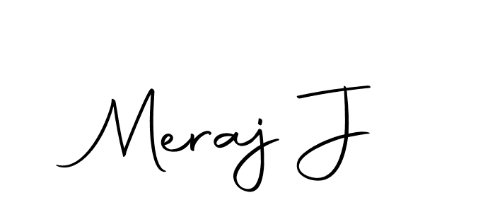 Make a beautiful signature design for name Meraj J. With this signature (Autography-DOLnW) style, you can create a handwritten signature for free. Meraj J signature style 10 images and pictures png