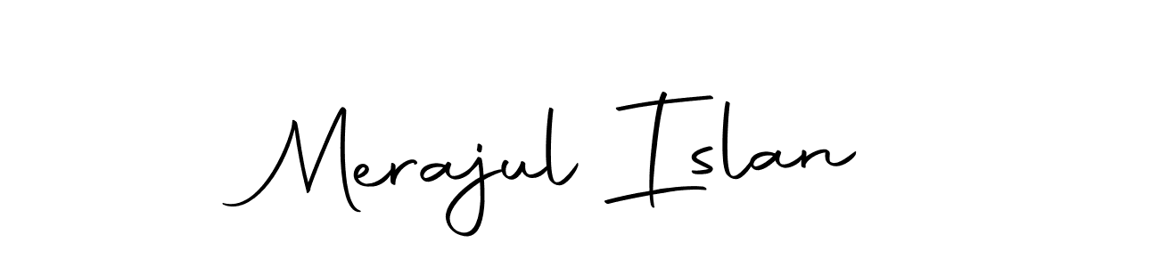 How to make Merajul Islan name signature. Use Autography-DOLnW style for creating short signs online. This is the latest handwritten sign. Merajul Islan signature style 10 images and pictures png