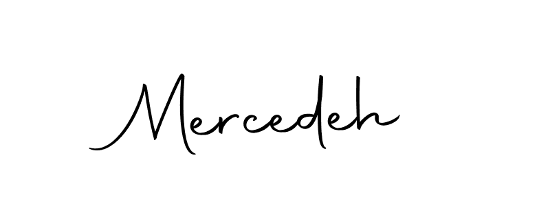 Make a beautiful signature design for name Mercedeh. With this signature (Autography-DOLnW) style, you can create a handwritten signature for free. Mercedeh signature style 10 images and pictures png