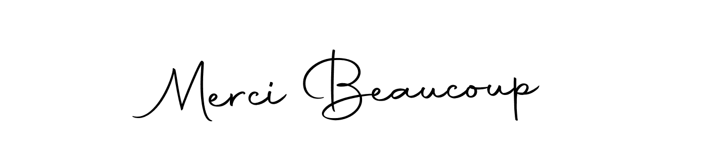 Make a beautiful signature design for name Merci Beaucoup. With this signature (Autography-DOLnW) style, you can create a handwritten signature for free. Merci Beaucoup signature style 10 images and pictures png