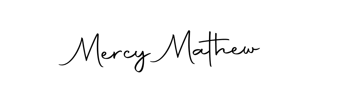 Create a beautiful signature design for name Mercy Mathew. With this signature (Autography-DOLnW) fonts, you can make a handwritten signature for free. Mercy Mathew signature style 10 images and pictures png