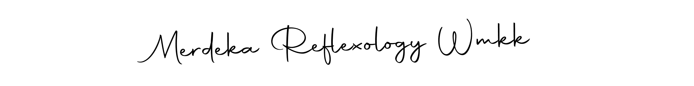Design your own signature with our free online signature maker. With this signature software, you can create a handwritten (Autography-DOLnW) signature for name Merdeka Reflexology Wmkk. Merdeka Reflexology Wmkk signature style 10 images and pictures png