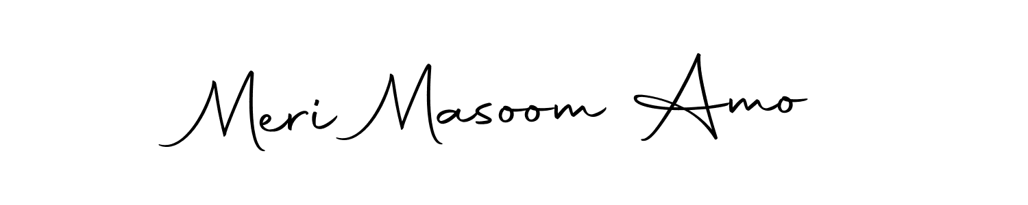 Meri Masoom Amo stylish signature style. Best Handwritten Sign (Autography-DOLnW) for my name. Handwritten Signature Collection Ideas for my name Meri Masoom Amo. Meri Masoom Amo signature style 10 images and pictures png