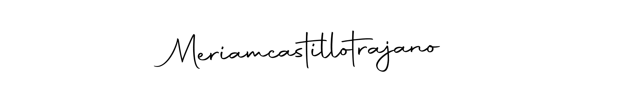 Create a beautiful signature design for name Meriamcastillotrajano. With this signature (Autography-DOLnW) fonts, you can make a handwritten signature for free. Meriamcastillotrajano signature style 10 images and pictures png