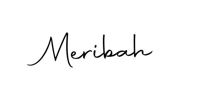 Create a beautiful signature design for name Meribah. With this signature (Autography-DOLnW) fonts, you can make a handwritten signature for free. Meribah signature style 10 images and pictures png