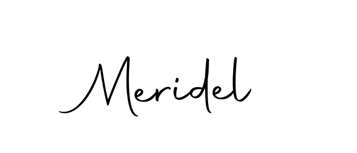 Make a beautiful signature design for name Meridel. With this signature (Autography-DOLnW) style, you can create a handwritten signature for free. Meridel signature style 10 images and pictures png