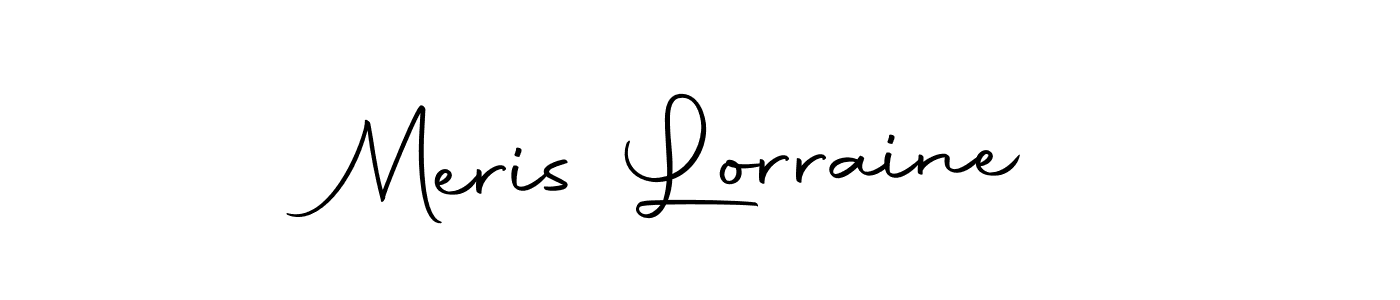 Design your own signature with our free online signature maker. With this signature software, you can create a handwritten (Autography-DOLnW) signature for name Meris Lorraine. Meris Lorraine signature style 10 images and pictures png