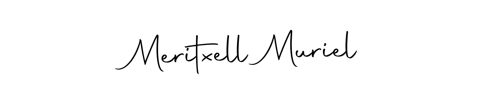 Make a beautiful signature design for name Meritxell Muriel. With this signature (Autography-DOLnW) style, you can create a handwritten signature for free. Meritxell Muriel signature style 10 images and pictures png