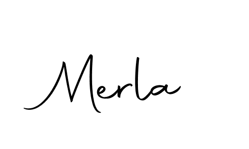 Design your own signature with our free online signature maker. With this signature software, you can create a handwritten (Autography-DOLnW) signature for name Merla. Merla signature style 10 images and pictures png