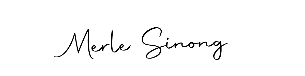How to make Merle Sinong name signature. Use Autography-DOLnW style for creating short signs online. This is the latest handwritten sign. Merle Sinong signature style 10 images and pictures png