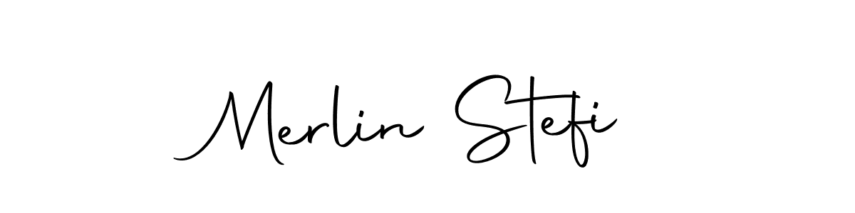 Create a beautiful signature design for name Merlin Stefi. With this signature (Autography-DOLnW) fonts, you can make a handwritten signature for free. Merlin Stefi signature style 10 images and pictures png