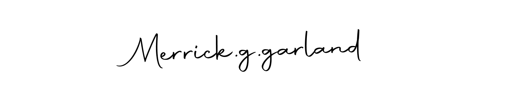 Create a beautiful signature design for name Merrick.g.garland. With this signature (Autography-DOLnW) fonts, you can make a handwritten signature for free. Merrick.g.garland signature style 10 images and pictures png