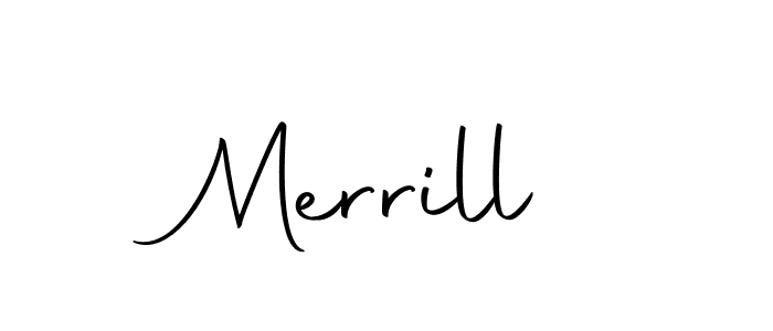 Design your own signature with our free online signature maker. With this signature software, you can create a handwritten (Autography-DOLnW) signature for name Merrill. Merrill signature style 10 images and pictures png