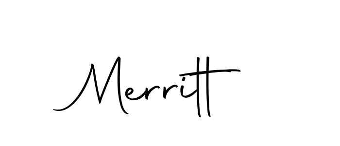 Make a beautiful signature design for name Merritt. With this signature (Autography-DOLnW) style, you can create a handwritten signature for free. Merritt signature style 10 images and pictures png