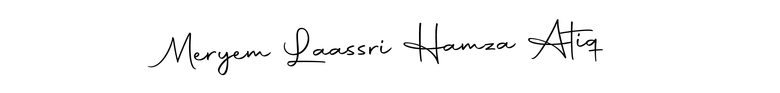 Meryem Laassri Hamza Atiq stylish signature style. Best Handwritten Sign (Autography-DOLnW) for my name. Handwritten Signature Collection Ideas for my name Meryem Laassri Hamza Atiq. Meryem Laassri Hamza Atiq signature style 10 images and pictures png