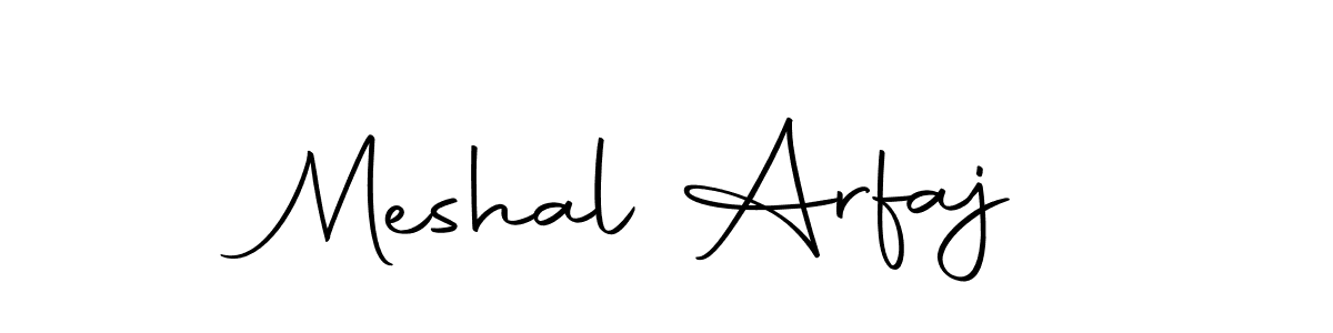 How to make Meshal Arfaj name signature. Use Autography-DOLnW style for creating short signs online. This is the latest handwritten sign. Meshal Arfaj signature style 10 images and pictures png