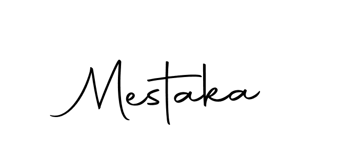 Design your own signature with our free online signature maker. With this signature software, you can create a handwritten (Autography-DOLnW) signature for name Mestaka. Mestaka signature style 10 images and pictures png