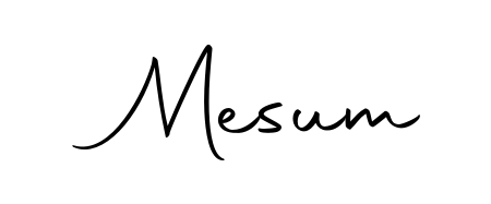 Download transparent PNG signature for name Mesum styled with Autography-DOLnW font. Ready to paste directly into PDF and Word agreements. Mesum signature style 10 images and pictures png