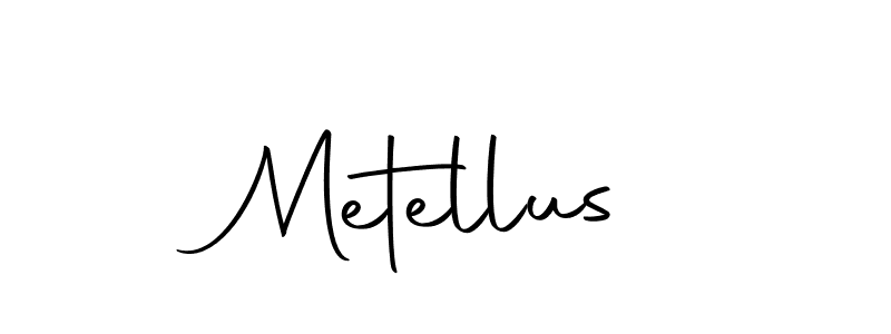 Design your own signature with our free online signature maker. With this signature software, you can create a handwritten (Autography-DOLnW) signature for name Metellus. Metellus signature style 10 images and pictures png