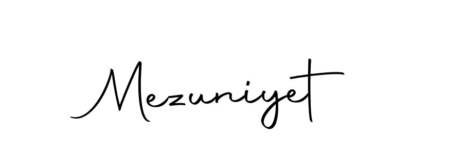 The best way (Autography-DOLnW) to make a short signature is to pick only two or three words in your name. The name Mezuniyet include a total of six letters. For converting this name. Mezuniyet signature style 10 images and pictures png