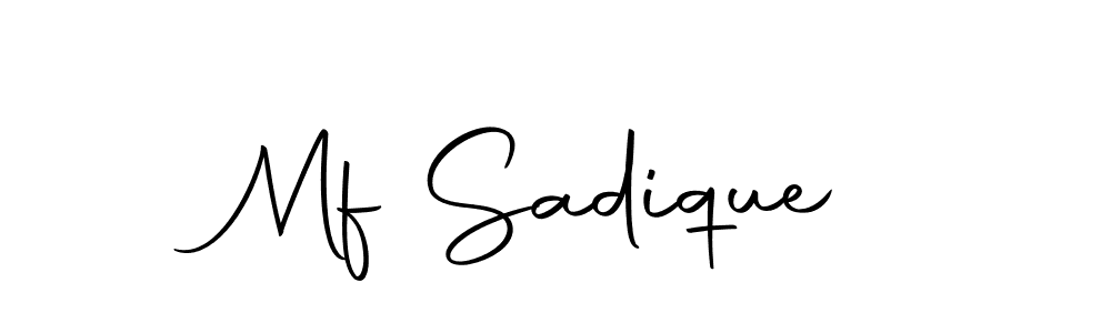 Make a beautiful signature design for name Mf Sadique. With this signature (Autography-DOLnW) style, you can create a handwritten signature for free. Mf Sadique signature style 10 images and pictures png