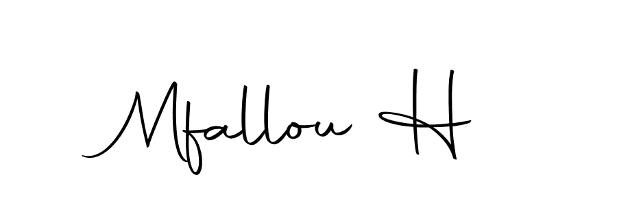 It looks lik you need a new signature style for name Mfallou H. Design unique handwritten (Autography-DOLnW) signature with our free signature maker in just a few clicks. Mfallou H signature style 10 images and pictures png