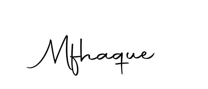 You should practise on your own different ways (Autography-DOLnW) to write your name (Mfhaque) in signature. don't let someone else do it for you. Mfhaque signature style 10 images and pictures png