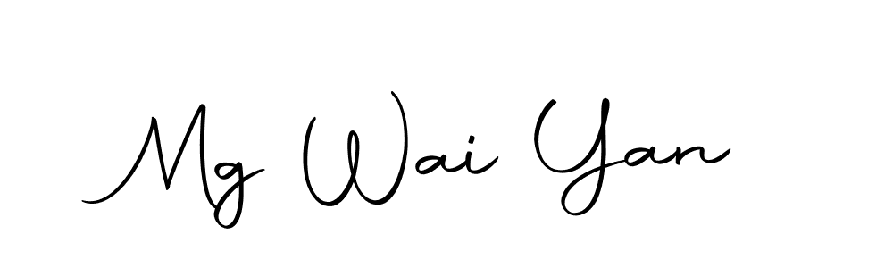 The best way (Autography-DOLnW) to make a short signature is to pick only two or three words in your name. The name Mg Wai Yan include a total of six letters. For converting this name. Mg Wai Yan signature style 10 images and pictures png