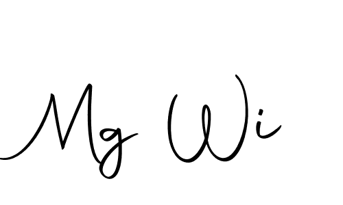 Create a beautiful signature design for name Mg Wi. With this signature (Autography-DOLnW) fonts, you can make a handwritten signature for free. Mg Wi signature style 10 images and pictures png